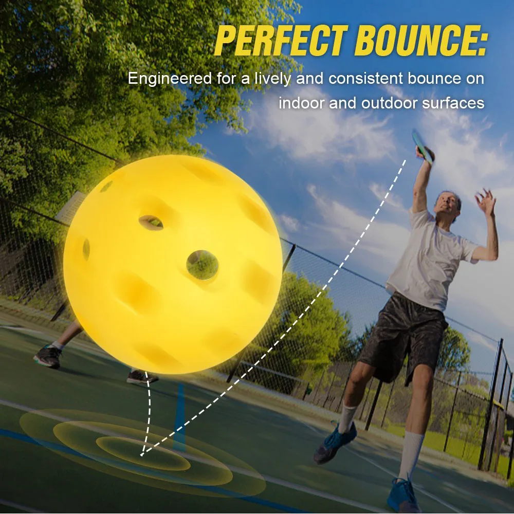 Светильник 26 отверстий для помещений Pickleball Ball 6 шт. в упаковке желтый