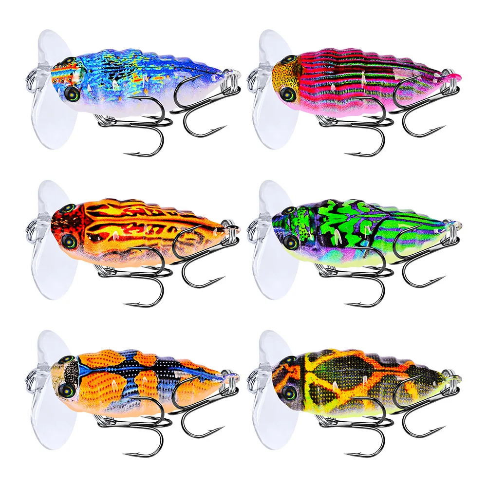 

Topwater Fly Insects Flies Insect Cicada Fly Fishing Lure 4cm 4g Trout Popper Artificial Bait Wobblers For Trolling Hard Lure
