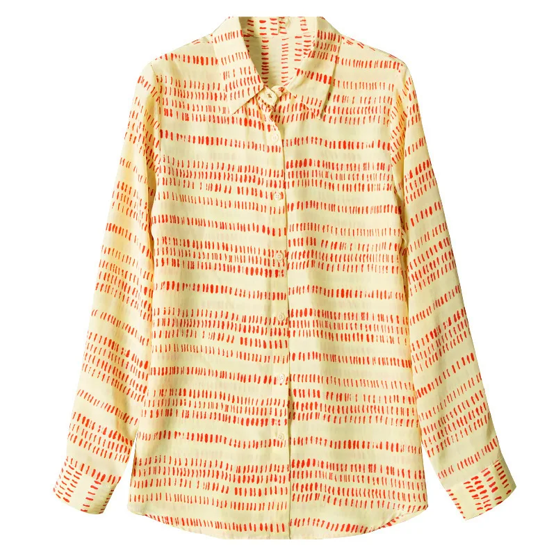 

Hangzhou Silk Shirt Women's Silk Fashion Foreign Style Blouse Printed Top New Spring Dress In 2021