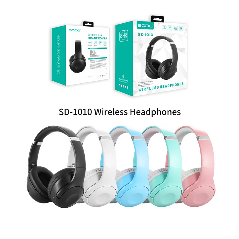 Беспроводные Bluetooth-наушники SODO SD-1010 накладные 3 режима эквалайзера складная