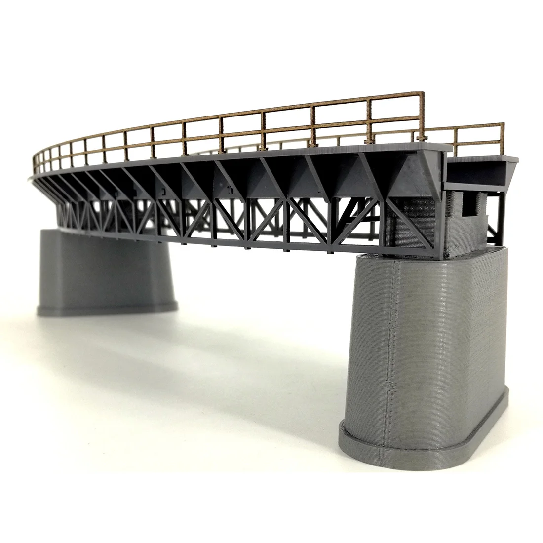

NFSTRIKE 1:87 HO Scale Train Railway Scene Decoration Q4 R1 Curved Railway Bridge Model Without Pier For Sand Table Accessories