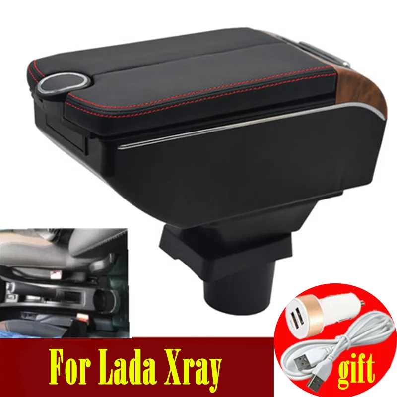 For Lada Xray armrest box Double doors open 7USB Centre Console Storage Box Arm Rest | Armrests