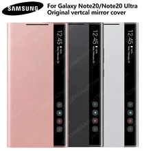 Original Samsung Mirror Clear S-View Cover Phone Case for Samsung Galaxy Note20 Note 20 Note20 Ultra 5G Intelligent Flip Case