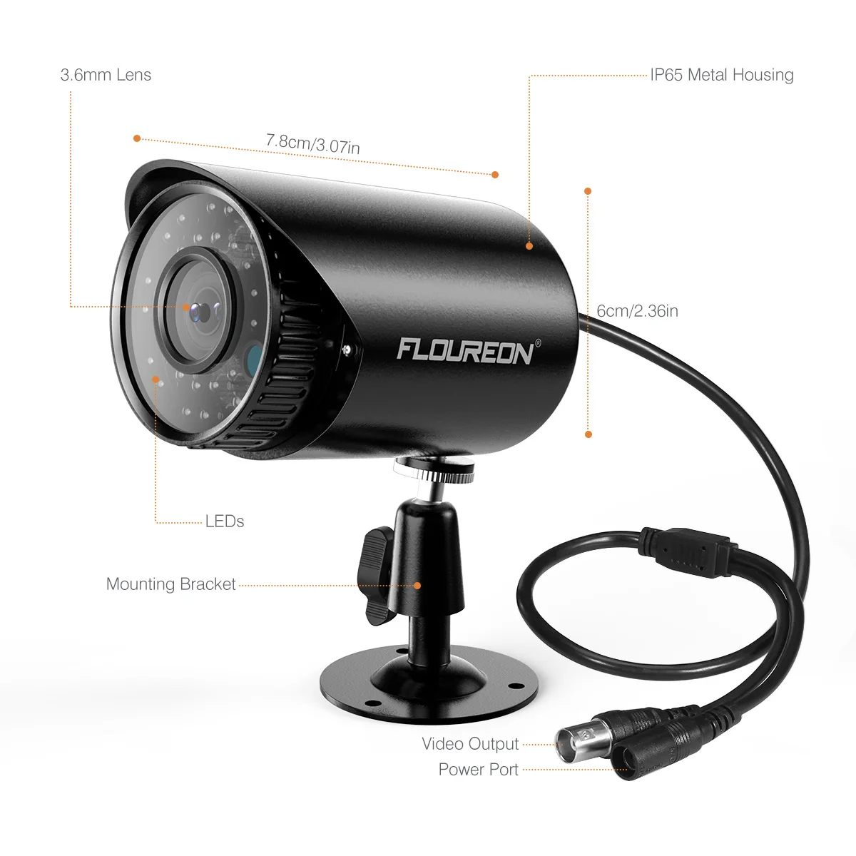 Floureon CCTV камера системы 4CH 1080N DVR рекордер комплект+ 4 шт 720p всепогодный Surveilance камера s обнаружения движения оповещения по электронной почте