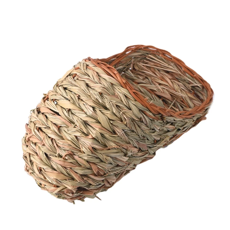 

Rabbit Grass Bed Natural Straw Woven House Bunny Chew Toys Hay Nest for Hamsters Gerbils Chinchillas Mice Small Animals