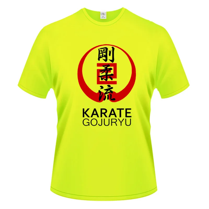 Летняя футболка мужская японская каратэ goju-ryu новая модная из хлопка с круглым