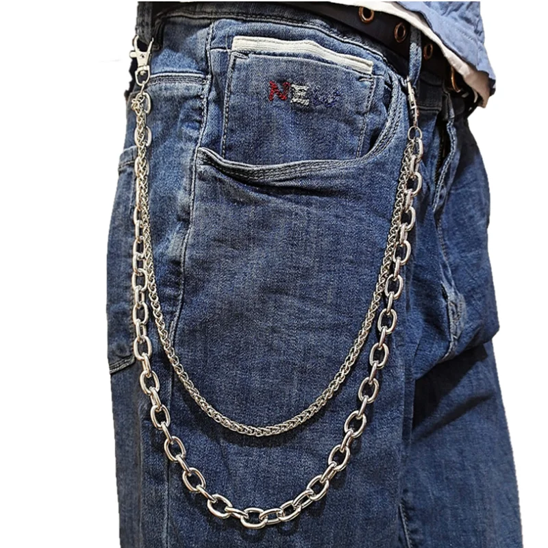 Cuba Pendants Chain On The Jeans Pants Women Keychains for Men Unisex Egirl Eboy Harajuku Goth Aesthetic Accessories