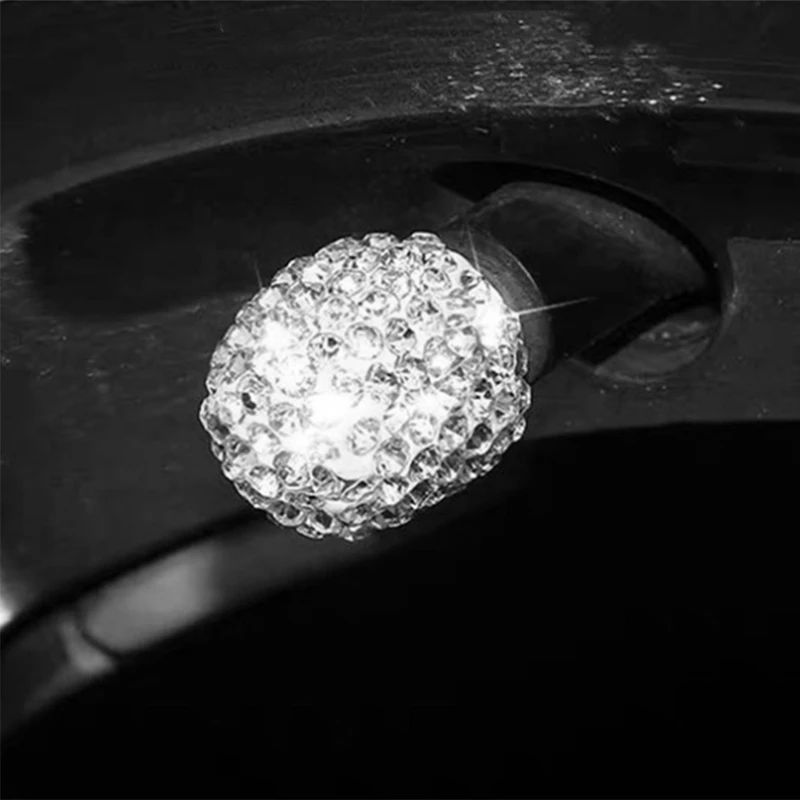 

15Pack Bling Car Accessories for Women Set Car Phone Holder Mount Car Coasters Bling Tire Valve Stem Caps Silver