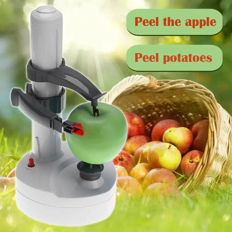 

Pelador eléctrico multifunción para frutas y verduras, pelador de manzana automático de acero inoxidable, máquina cortadora de