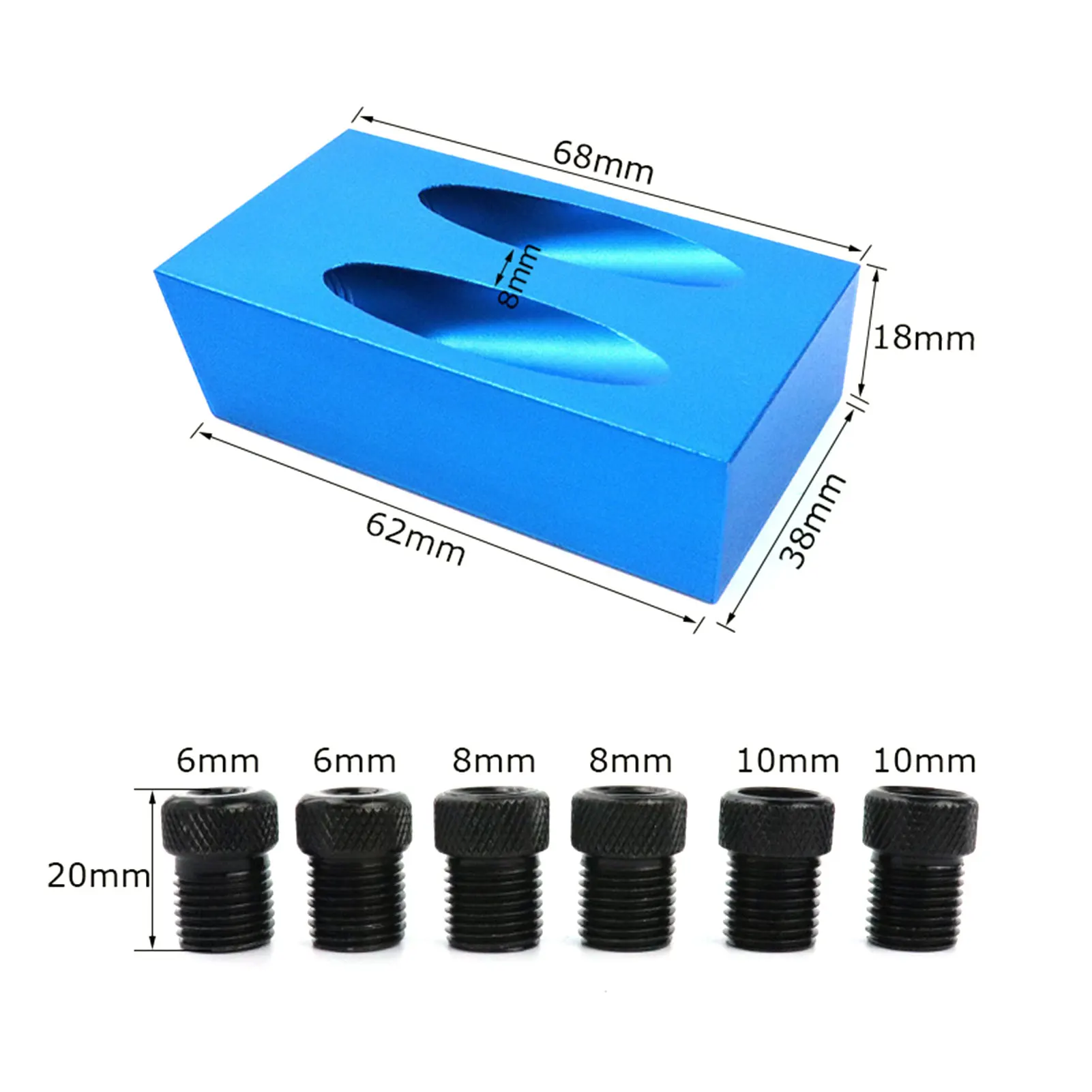 

Oblique Hole Locator 15 Degree Angle M6-M10 Woodworking Oblique Hole Locator Full Metal Punching Locator Set