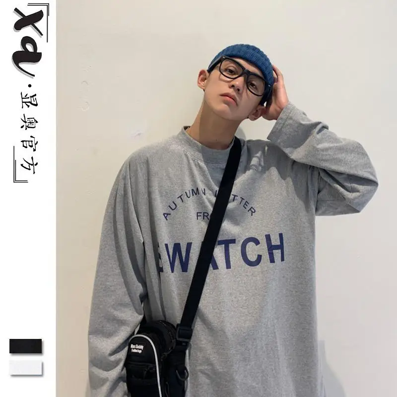 

Oversized T Shirt Autumn Long Sleeve O Neck Japan Style Harajuku Letter Print High Street Casual Vintage Cotton Clothing Casual