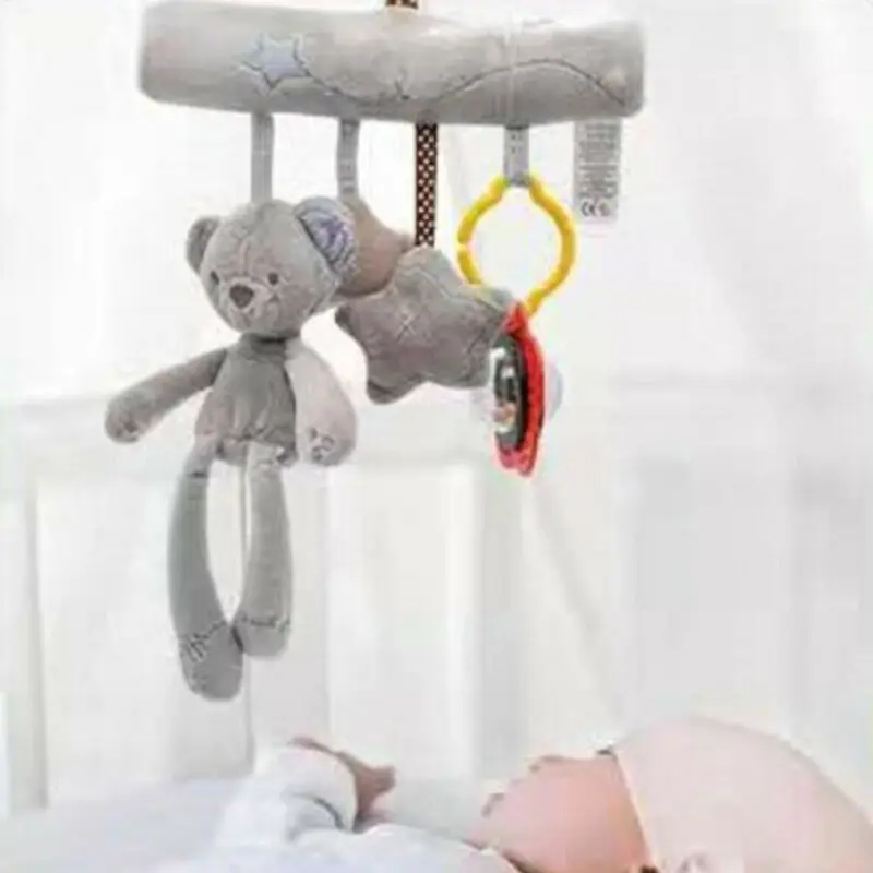 

Cute Baby Music Hanging Bed Bear Star Bell Hanging Safety Seat Car Toy Gift