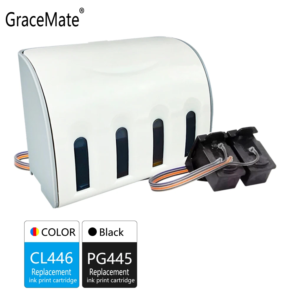 Чернила GraceMate совместимые с Canon PG445 CL446 СНПЧ для принтера PIXMA MG2440 MG2540 MG2940 MG2942 MX494 MG2944