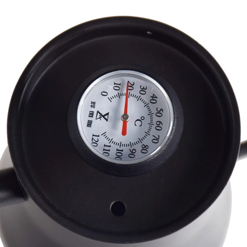 

550ML Coffee Tea Pot Gooseneck Drip Kettle Swan Neck with Thermometer