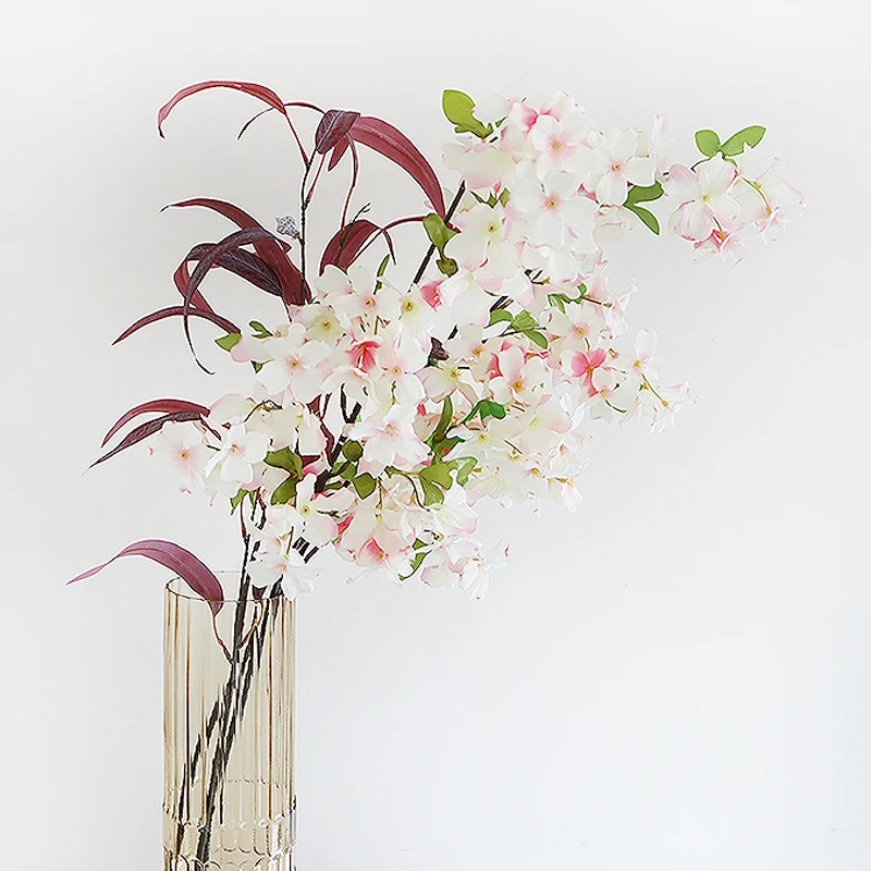 Искусственный медный цветок из дерева вишневый цвет подходящая длина от пола до