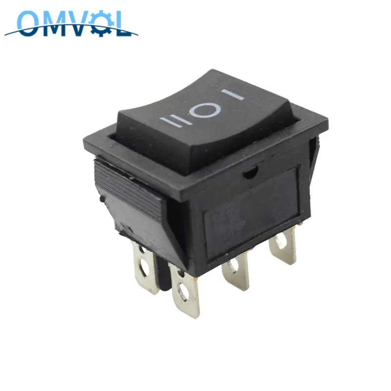 1 шт. 6 Pin DPDT ВКЛ-ВЫКЛ-ВКЛ 3 положения мгновенный лодка кулисный переключатель водонепроницаемый чехол - Цвет: KCD4 Momentary
