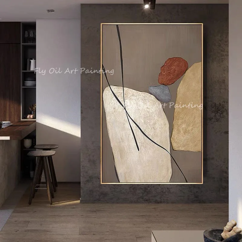 Картина маслом из золотой фольги ручной работы в скандинавском стиле 100%