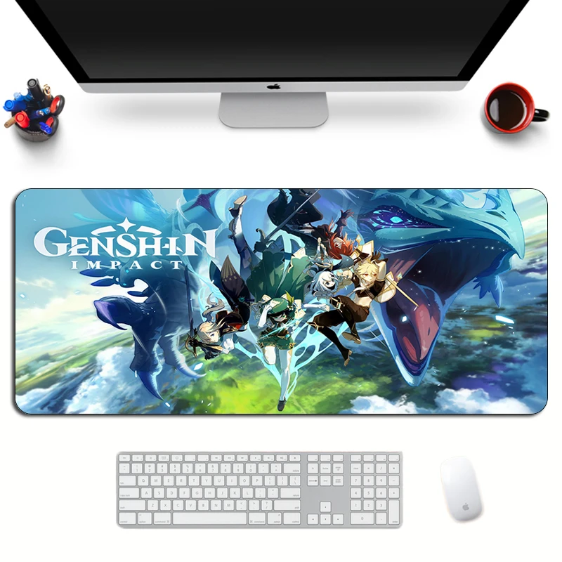

Large Custom Genshin Impact Gaming Mouse Pad Durable Rubber Kawaii Sexy MousePad XL Cartoon Keyboard Anime Laptop Fashion Mat