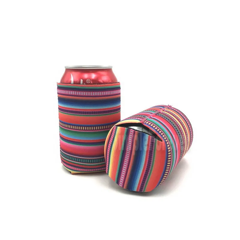 6 шт./лот 12 унций Serape Beer Can Cooler Sleeve Covers Neoprene Sleeves вечерние охладители с изоляцией для