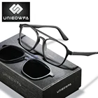 Оправа для очков Мужская оптическая для близорукости, авиаторы по рецепту, поляризационные магнитные солнцезащитные очки-авиаторы с клипсой