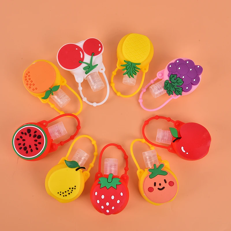 

1Pc Fruit Mini Hand Sanitizer Bottle Empty Detachable Cover Portable Holder