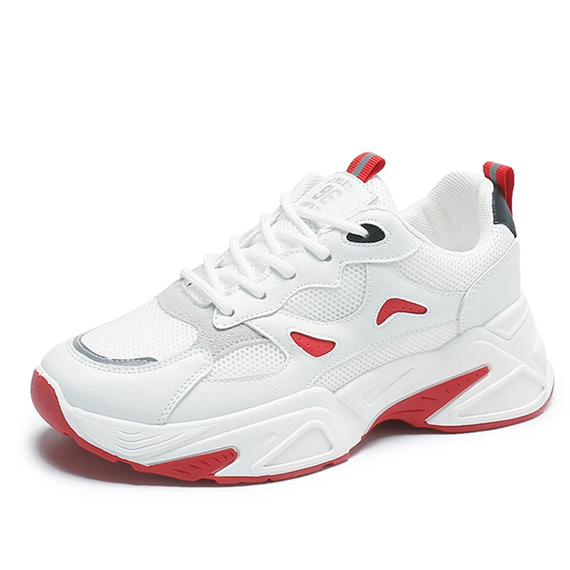 

2021 New Women Chunky Sneakers Casual Platform Shoes Spring Summer Sports Running Shoes Female Harajuku Vulcanized Shoes White