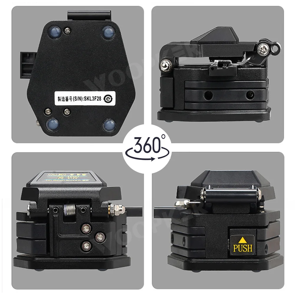 Najtaniej Z Włókien, O Wysokiej Dokładności Cleaver AUA 6C FTTH Topi Się łączenia Na Zimno światłowodowe Narzędzia Tnące Z 16 Twarzy Ostrze