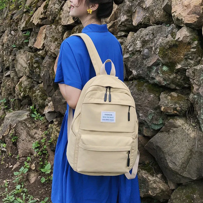 

Backpacks School Bag Women Bags High Capacity Fashion Nylon Multi-Use Softback Casual Handle Women Backpack For Teenage Girls