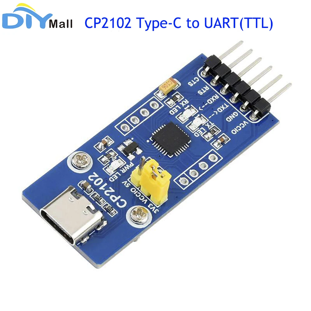 

Waveshare CP2102 USB To UART (TTL) Communication Module Type-C USB-C Connector Support Mac OS Linux Android Windows7/8/10/11