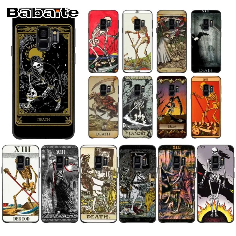 Красочный милый чехол funda Death Tarot аксессуары для телефона Samsung Galaxy s10 s10plus s9 s8 plus s7