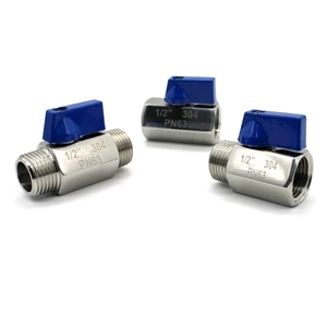 1 шт. шаровой мини-клапан из нержавеющей стали 12, 14 