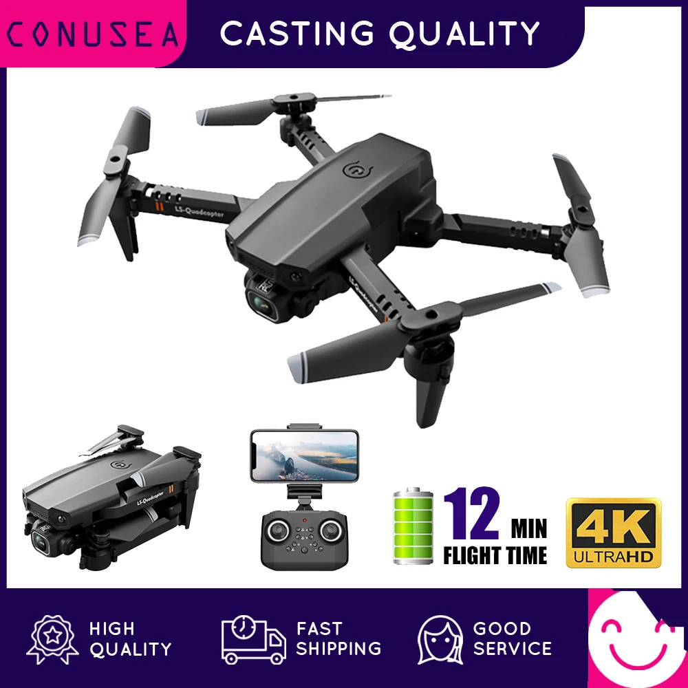 

CONUSEA XT6 Mini Drone 4K HD with Camera Altitude Hold Headless RTF 360 Degree FPV 6-Axis Gyro 4CH 2.4Ghz Foldable RC Quadcopter