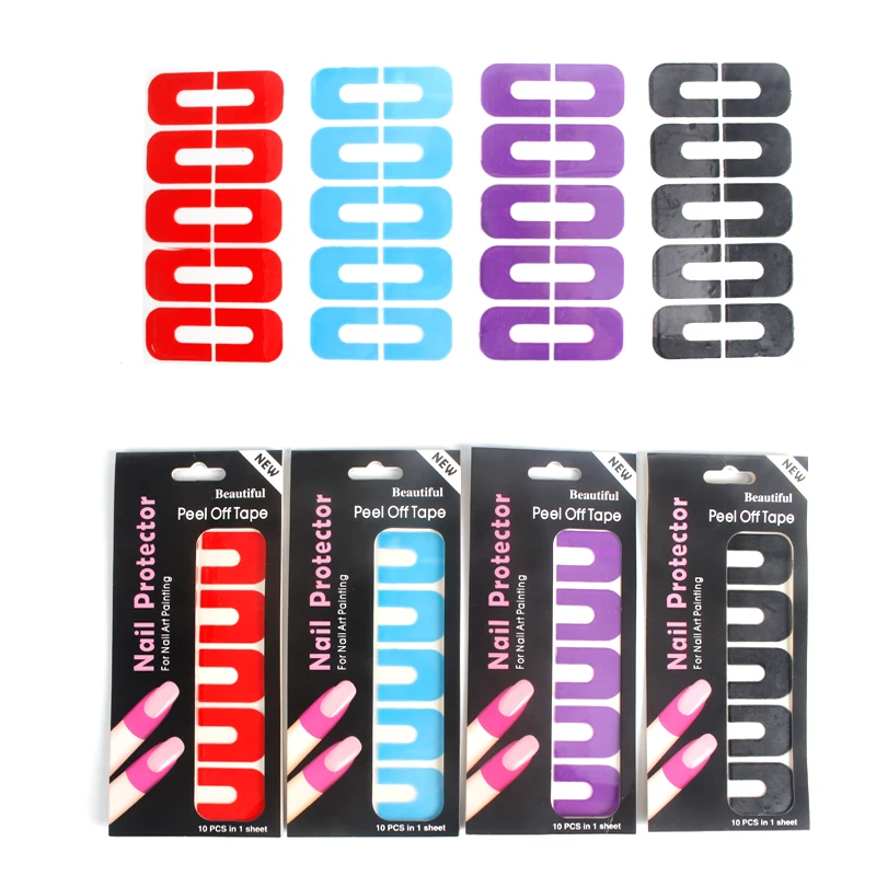 Для маникюра для кутикулы наклейка полировки краска Защита от перелива 1 лист/10