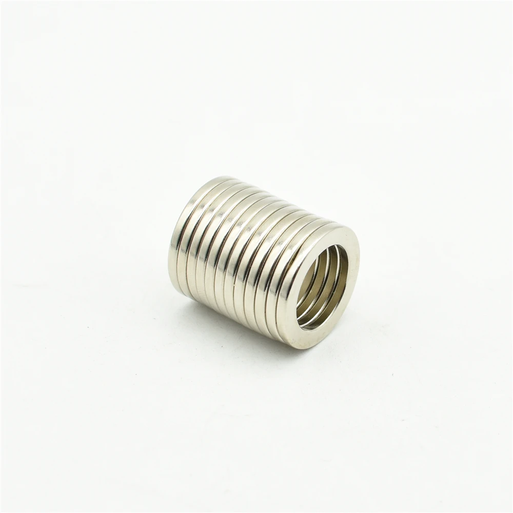 NdFeB Magnet Ring OD 22x15x2mm thick Strong Neodymium Permanent Magnets Rare Earth Magnets for Industrial Use 12pcs