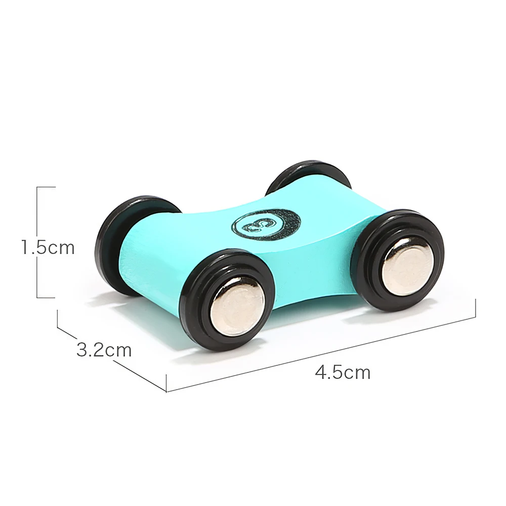 

4pcs/Set Wooden Child Slide Car Trolley Track Slide Car Inertia Pull Back Glider Toy Mini Cars Tracks Racer Game Educational Toy