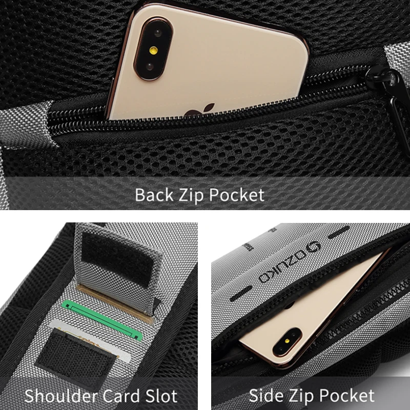 Сумка-мессенджер OZUKO мужская с защитой от кражи Модный Многофункциональный