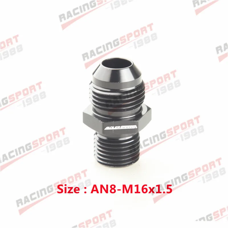 

AN8 AN10 AN12 «папа» на M6 M8 M10 M12 M14 Переходник Прямой алюминиевый черный