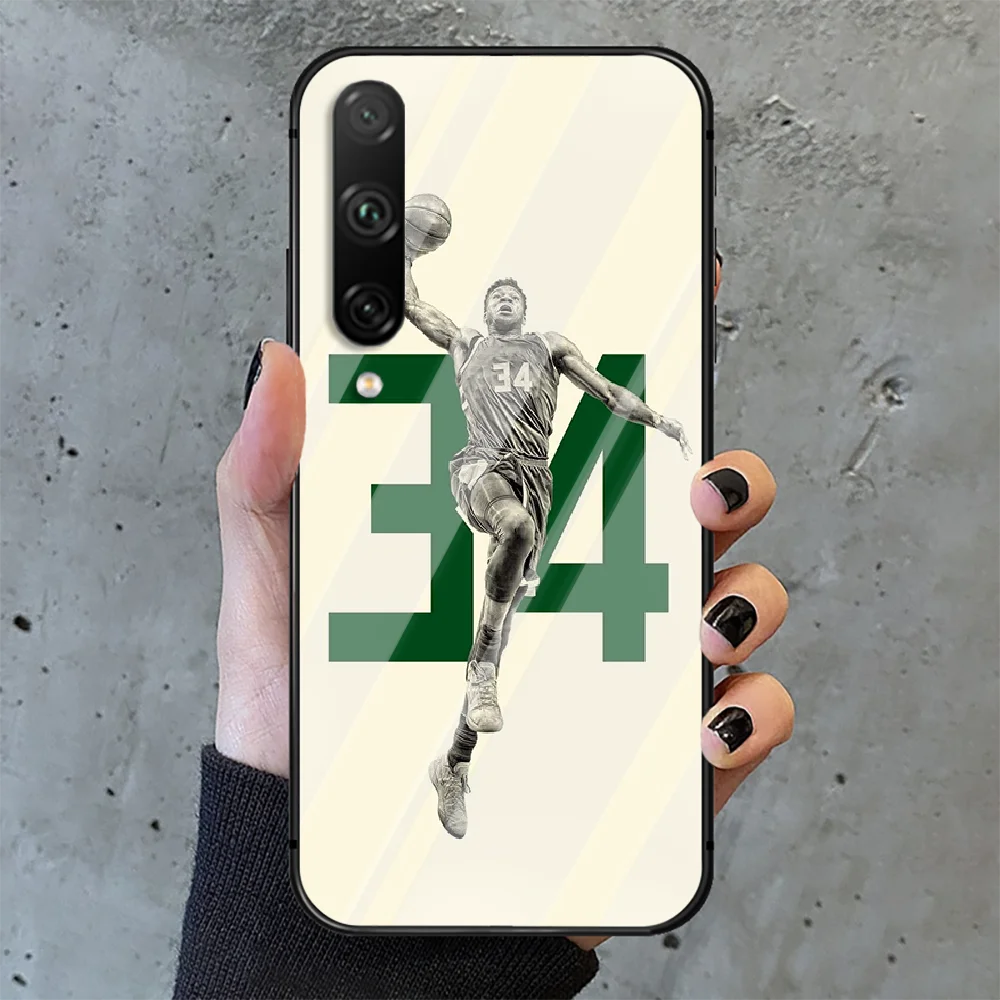 

Greek Freak Giannis Antetokounmpo Phone Tempered Glass Case Cover For huawei honor 7 8 9 10 20 A X S lite i pro Soft Luxury Tpu