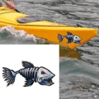 2 шт. прочные наклейки в виде больших скелетов с рыбными костяшками, наклейки для Каяка, каноэ, рыбалки, лодки, лодки, автомобиля, грузовика, окна, графические аксессуары