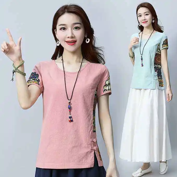 

Fashion Logo Printing T Shirts Women's Short Sleeve Fashion Blue 100% cotton Female T-Shirts
