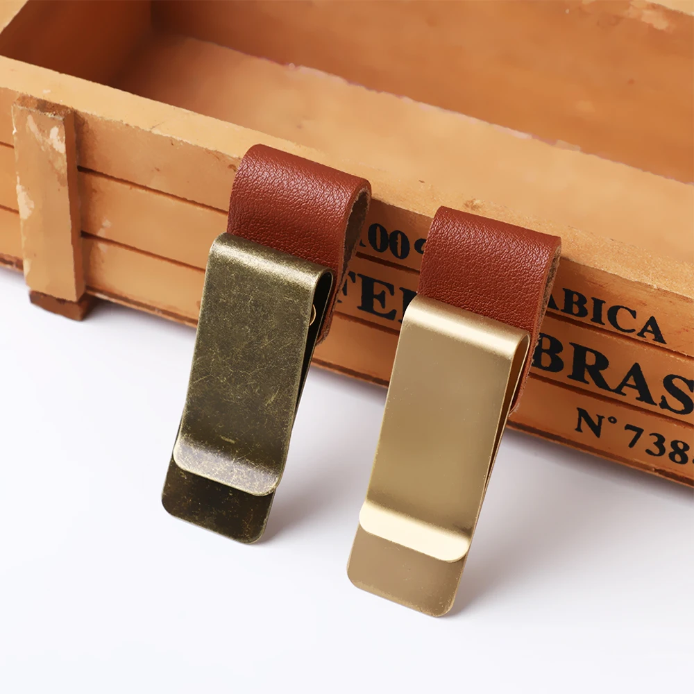 1 шт. металлический кожаный держатель для ручек латунный зажим карандашей из