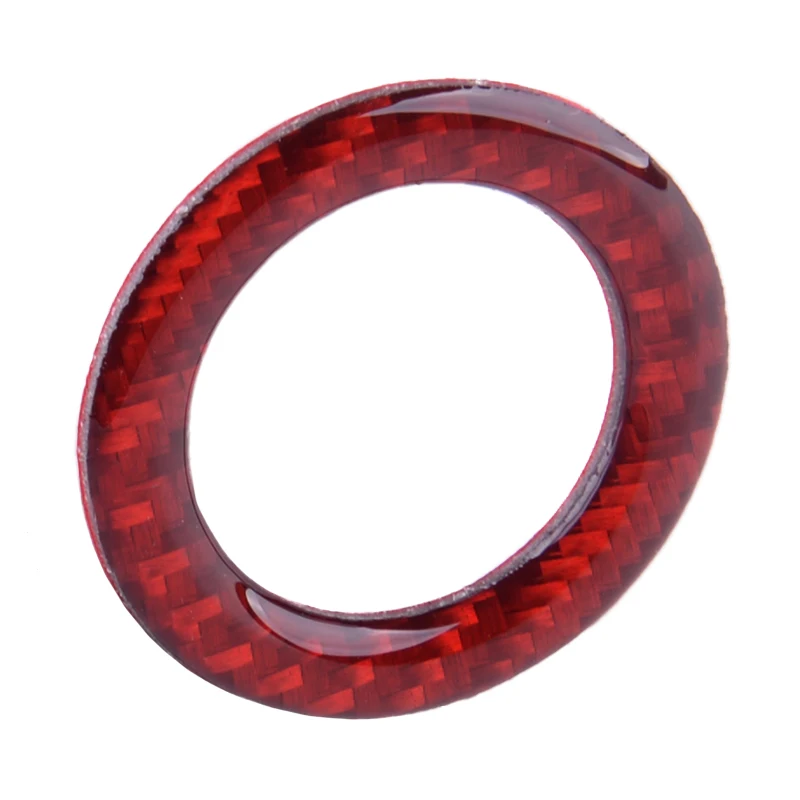 

DWCX Red Carbon Fiber Start Stop Switch Decoration Ring Trim Cover Fit For Ford Mustang 2009 2010 2011 2012 2013