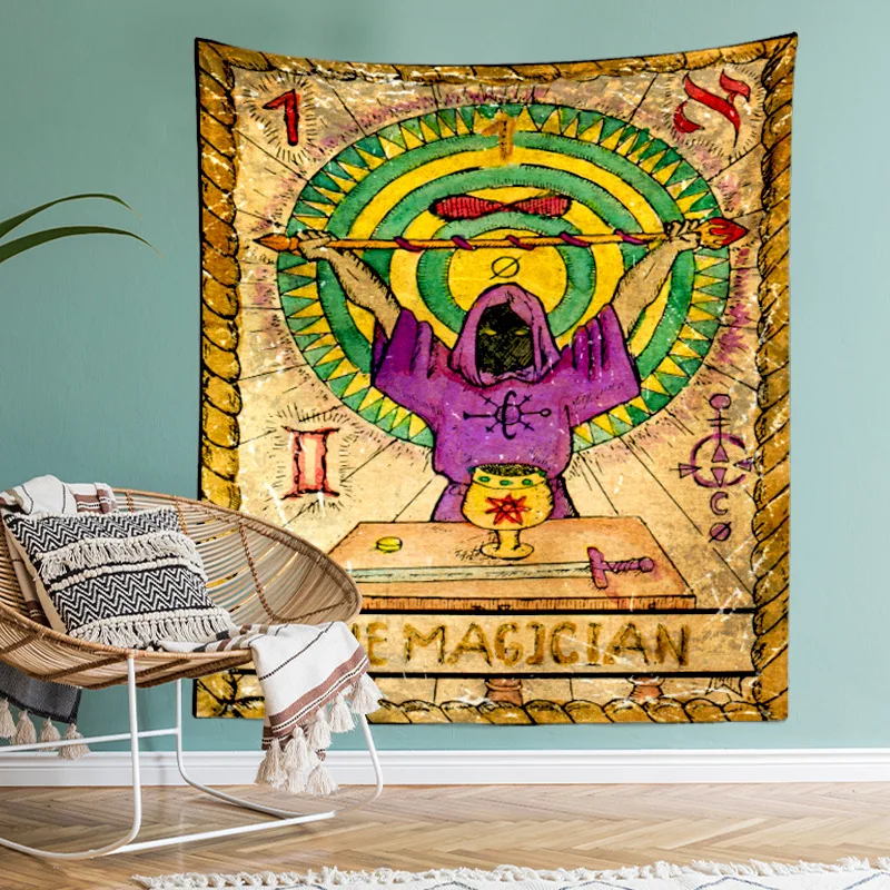 

Tarot Card Tapestry Hippie Witchcraft Supplies Astrology Psychedelic Wall Cloth Wall Hangings Bohemian Decor Dorm Decor Custom