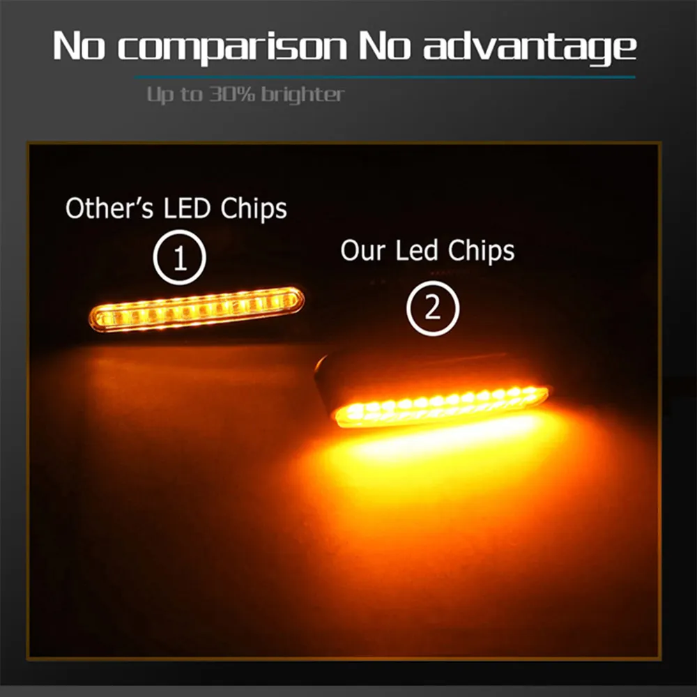 

New Motorcycle Turn Signal Light 4 Pcs Led Light Source Turn Signal ABS Material Black Yellow Colors Have A Long Service Life