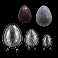 3d easter eggs shape polycarbonate chocolate molds baking chocolate mould candy cake decorating pastry tool