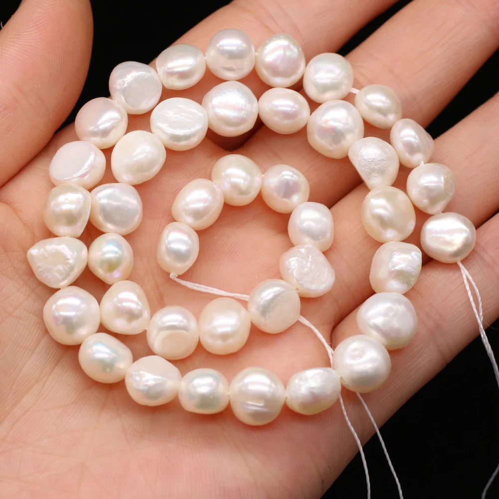 

Natural Freshwater White Pearl High Quality Cross-Hole Loose Beads For Jewelry Making DIY Bracelet Earring Necklace Accessory
