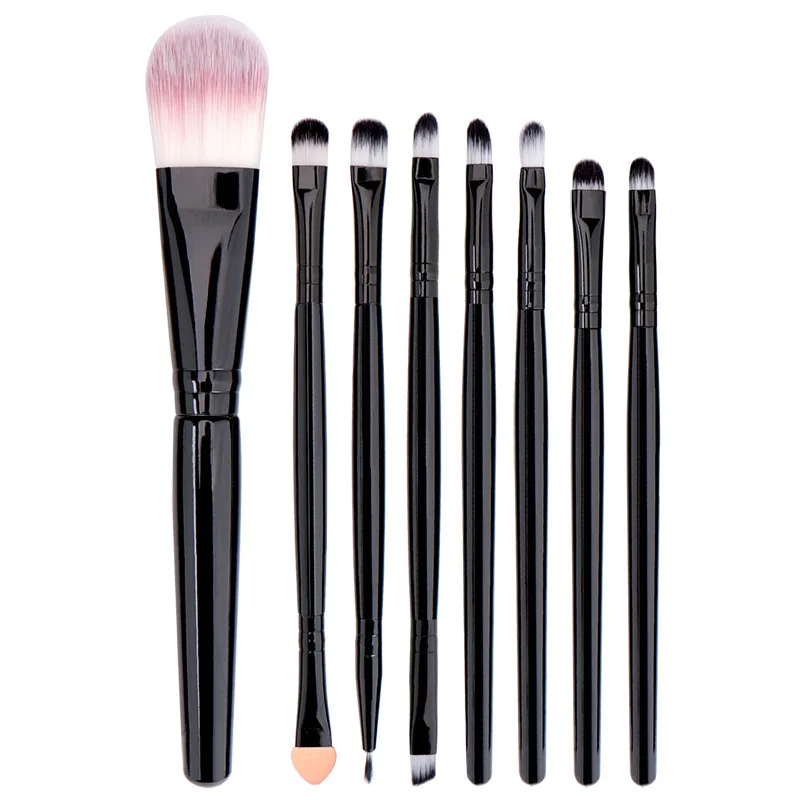 

8pcs Makeup Brushes Soft Eyeshadow Powder Blush Eyebrow Brush Set Candy Theme Small Cosmetic Compensation Tools