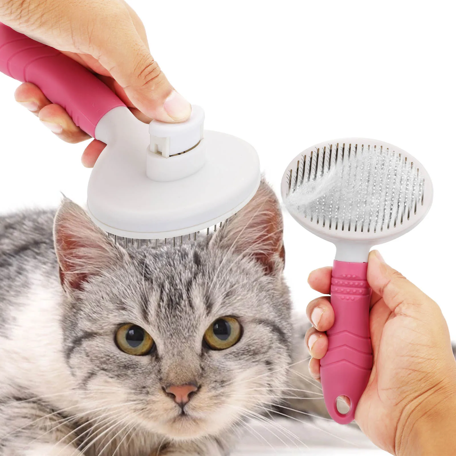 

Pet Comb Hair Removal Comb Cats Self Cleaning Brush Dogs Hair Special Needle Comb Deshedding Brush Grooming Tools Pet Supplies