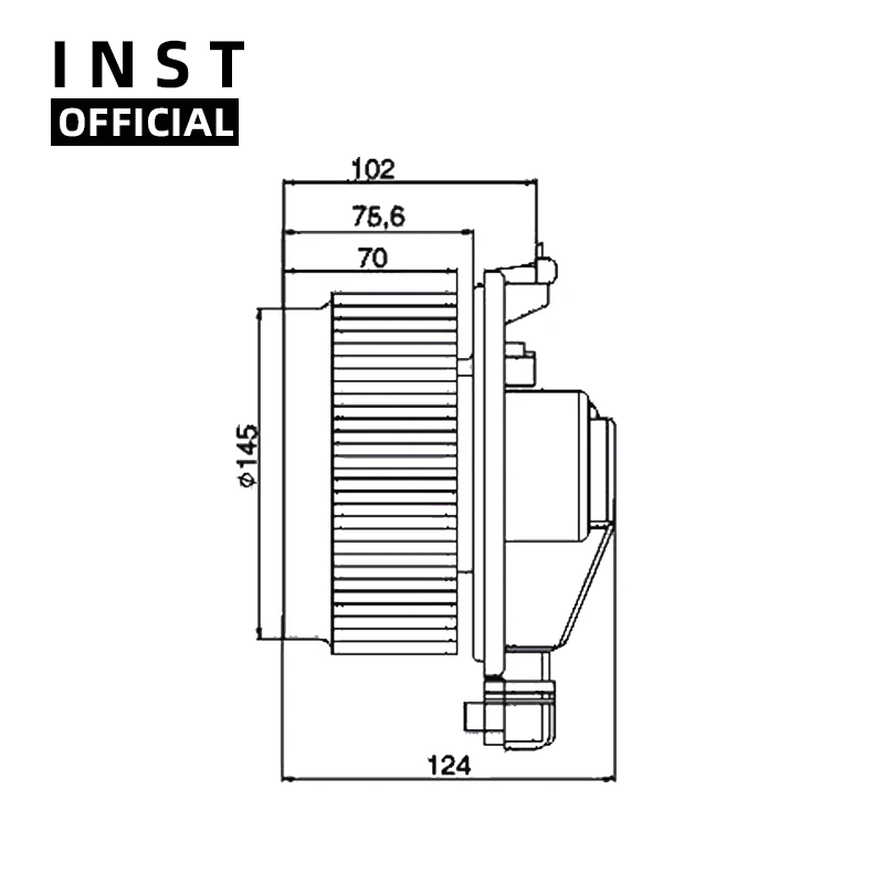 

Air Conditioning Fan AC A/C Blower Motor FOR KOBELCO60-8 KUBOTA 12v