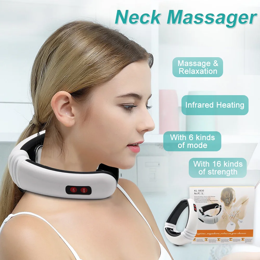 

6 Modes Smart Electric Neck and Shoulder Massager Pain Relief Tool Health Care Relaxation Cervical Vertebra Physiotherapy